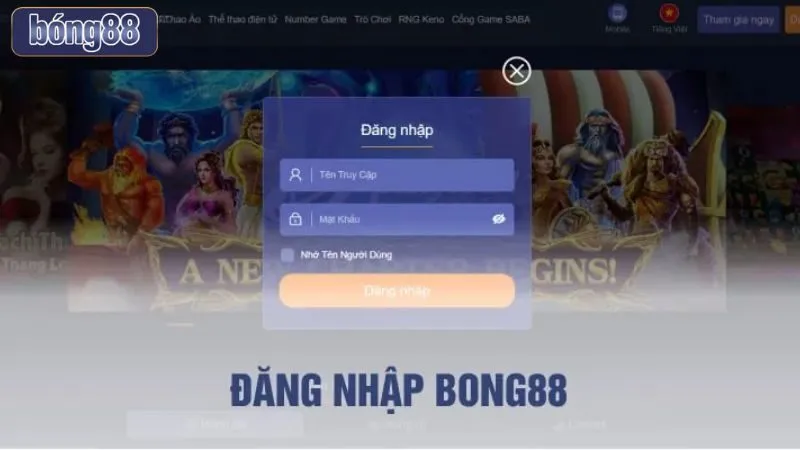 Cách đăng nhập Bong88 cho tân thủ
